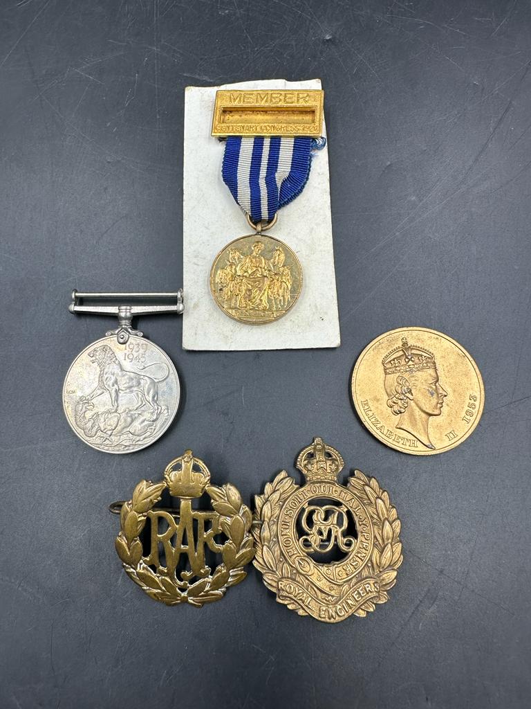 A selection of various medal and medallions to include 1939-45 medal, a Royal Society for the