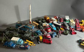 A selection of play worn Diecast toy cars to include Matchbox and Dinky