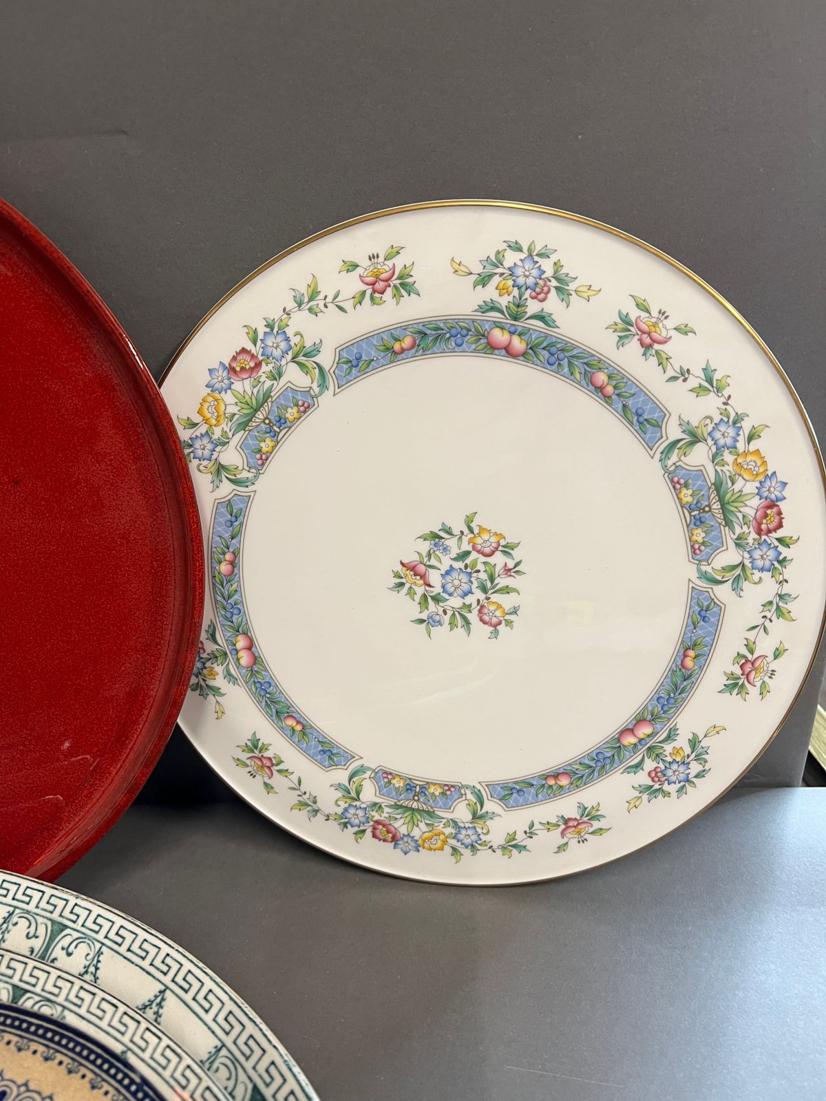 A selection of china serving dishes, platters and cake stand, various makers and sizes - Image 4 of 6