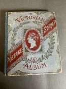 The Victorian Stamp Album with a selection of worldwide and Great British stamps