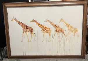 Giraffe Movement by Dave White 112cm x 170cm