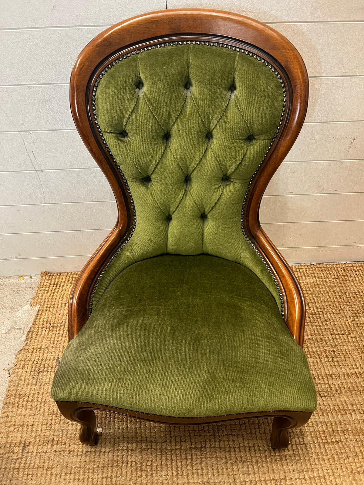 A Victorian mahogany frame chair