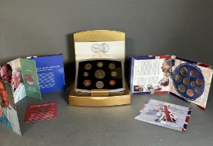 Coins Commemorative sets: 2007 Diamond wedding Crown, 2007 United Kingdom Brilliant Uncirculated