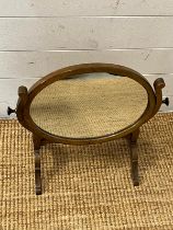 A mahogany toilet mirror (40cm x 40cm)