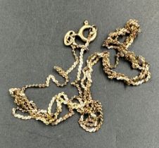 An AF 9ct gold necklace Approximate Total weight 2.5g