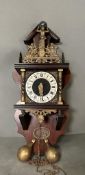 A Nu Elk Syn sin wall pendulum Dutch "Rich Mans" clock AF