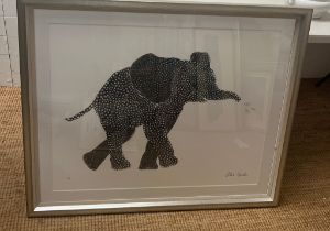 A Giclee print by Chloe Gardiner "Elephant" signed lower right