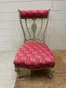 A French style pink upholstered bedroom chair