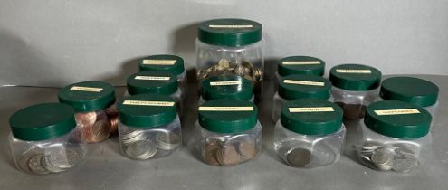 A selection of sorted Great British Coins and some worldwide.