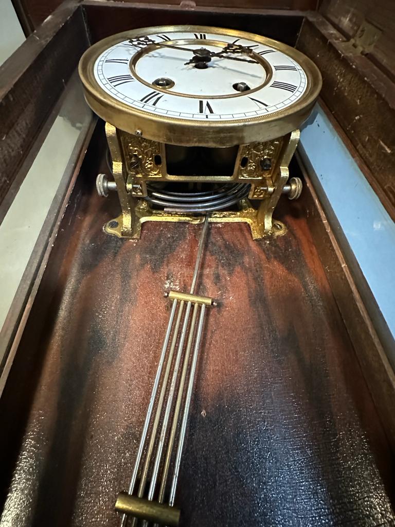 A mahogany Vienna style regulator eight day clock AF - Image 2 of 8