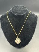 A pendant on an 18ct gold, marked 750, necklace approximate total weight 6.9g