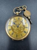 A 14ct gold cased ladies pocket watch