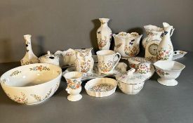 A selection of Aynsley ceramics to include vases, an owl and various lidded pots