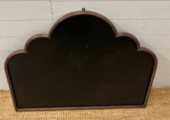 Art Deco style black board in a metal frame (H82cm W100cm)