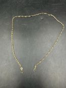 A 9ct gold necklace (Approximate Total Weight 1.7g)