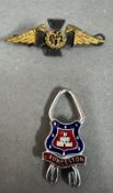 A RAF brooch and one other