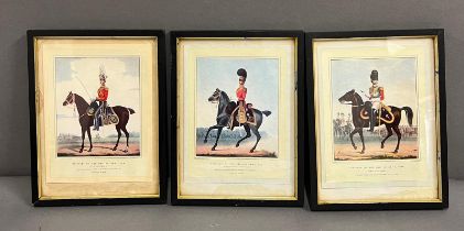 Three Military prints of British Army Officers 18cm x 13cm