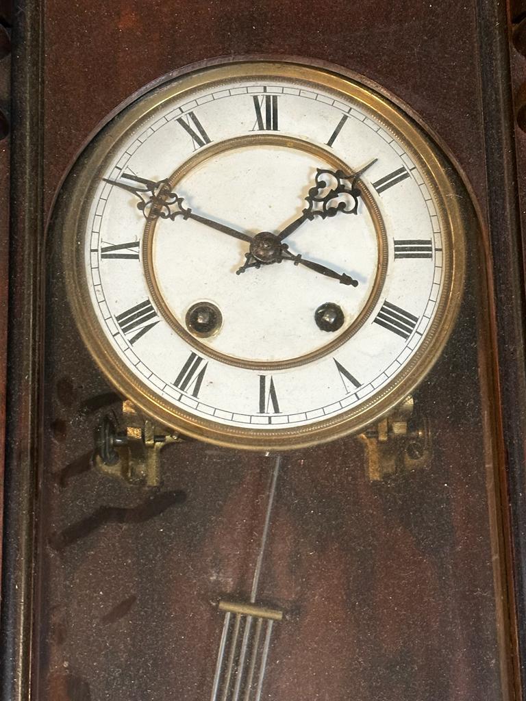 A mahogany Vienna style regulator eight day clock AF - Image 3 of 8