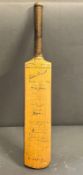 A signed miniature cricket bat, England V Pakistan 1934 (46cm)