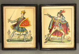 Two Theatrical prints of Mr G Clair and Mr Marston 17cm x 20cm