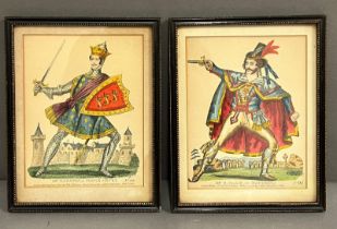 Two Theatrical prints of Mr G Clair and Mr Marston 17cm x 20cm
