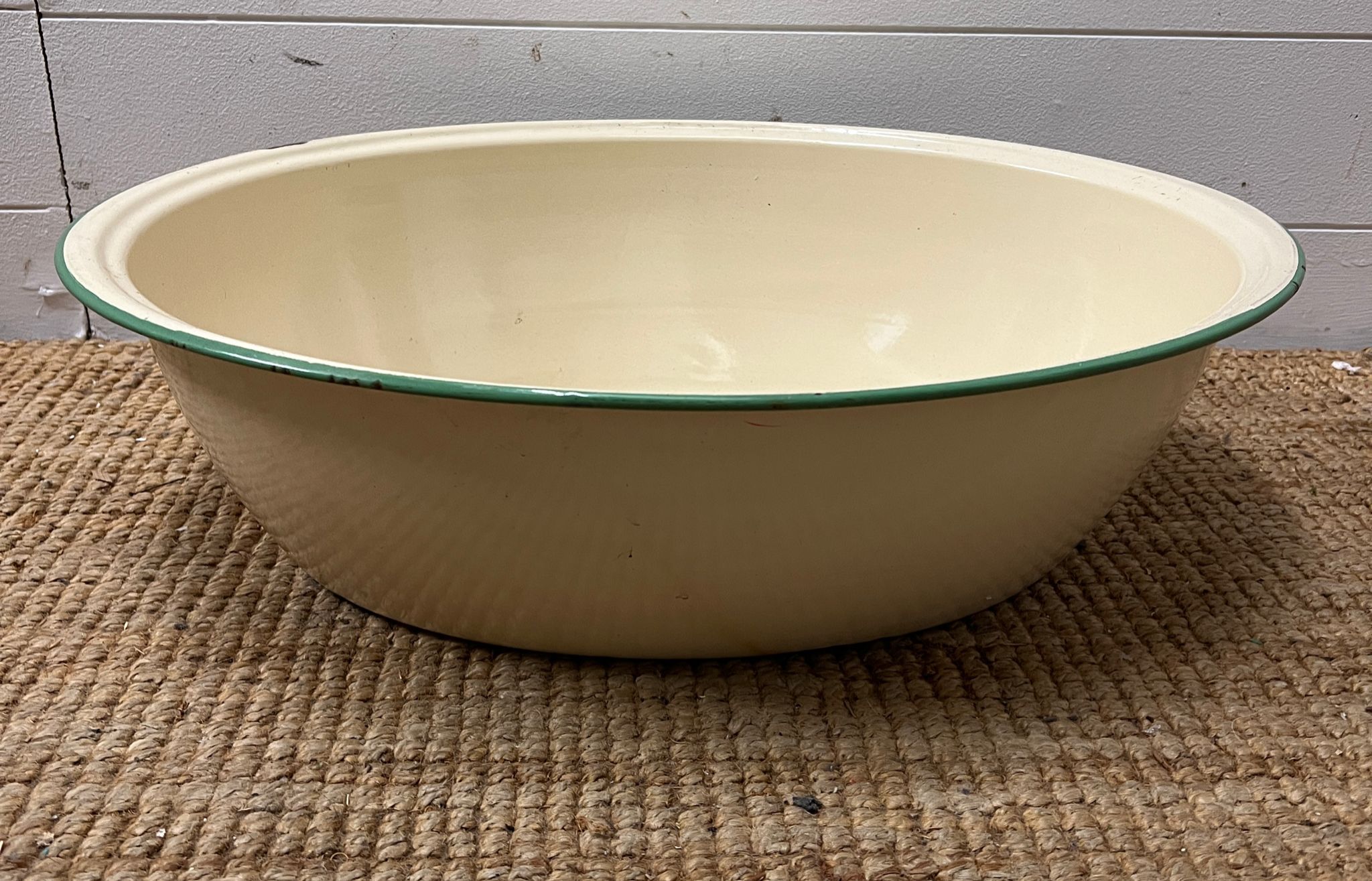 A Swedish enamel wash bowl (W60cm)