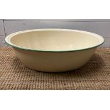 A Swedish enamel wash bowl (W60cm)