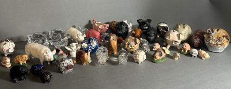 A selection of collectable pigs