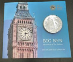 2015 UK £100 Fine Silver Coin Big Ben Heartbeat of The Nation
