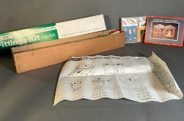 Two vintage boxed model kits, a Hobby's Georgian dolls house and a Masterplan model theatre