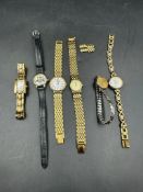 A selection of six Ladies watches including Rotary, Sekonda etc