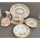 A selection of china tableware various makers including Alfred Meakin and Hawley