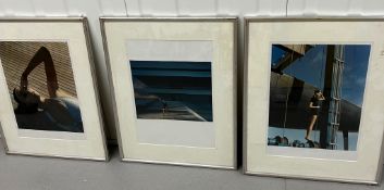 A selection of three contemporary framed photographs