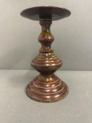 A bronze candlestick 19.5cm H