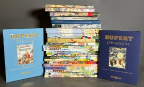 A selection of Rupert the bear Annuals various ages
