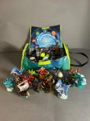 A selection of Skylanders figures in Spyro's Adventure Bag