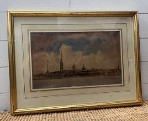 A Edward Barnard Lintott (1875-1951) signed watercolour of Petrograd (Framed size 64cm x 47.5cm)