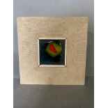 Joan GODFREY (British 20th Century) Abstract, Fused glass, Artist's card verso, 2.75" x 2.75" (7cm x