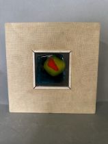 Joan GODFREY (British 20th Century) Abstract, Fused glass, Artist's card verso, 2.75" x 2.75" (7cm x