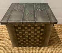 A modern metal box with an Arts and Crafts style (H30cm W34cm D30cm)