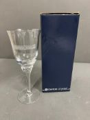 Boxed Rowton crystal wine glass etched Simon12