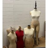 A selection of six vintage mannequins by Kennett & Lindsell LTD. AF