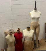 A selection of six vintage mannequins by Kennett & Lindsell LTD. AF