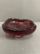 A ruby encased class bowl (12cm x 6cm)