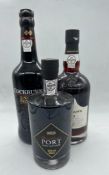 Three bottles of port: Cockburns' Special Reserve, Marks and Spencer, Graham's 10 Year Tawny Port