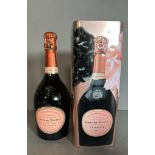 A Bottle of Laurent Perrier Rose Champagne