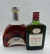 A bottle of Martell XO and a bottle of 240ml Courvoisier Cognac