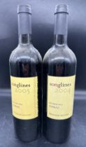 Two bottles of Songlines Mclaren Vale Shiraz a 2004 and 2005