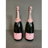 Two Bottles of Lanson Brut Rose Champagne