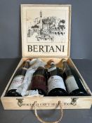 Wine: A Four Bottle Bertani boxed gift set to include: 1979 Valpolicella, 1981 Bardolino.